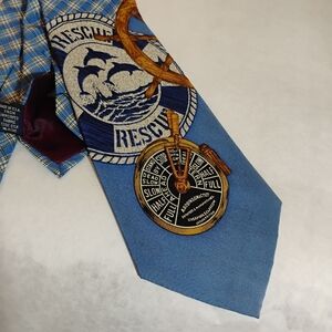 Polo Ralph Lauren nautical Vintage Sailing Rescue RARE Tie